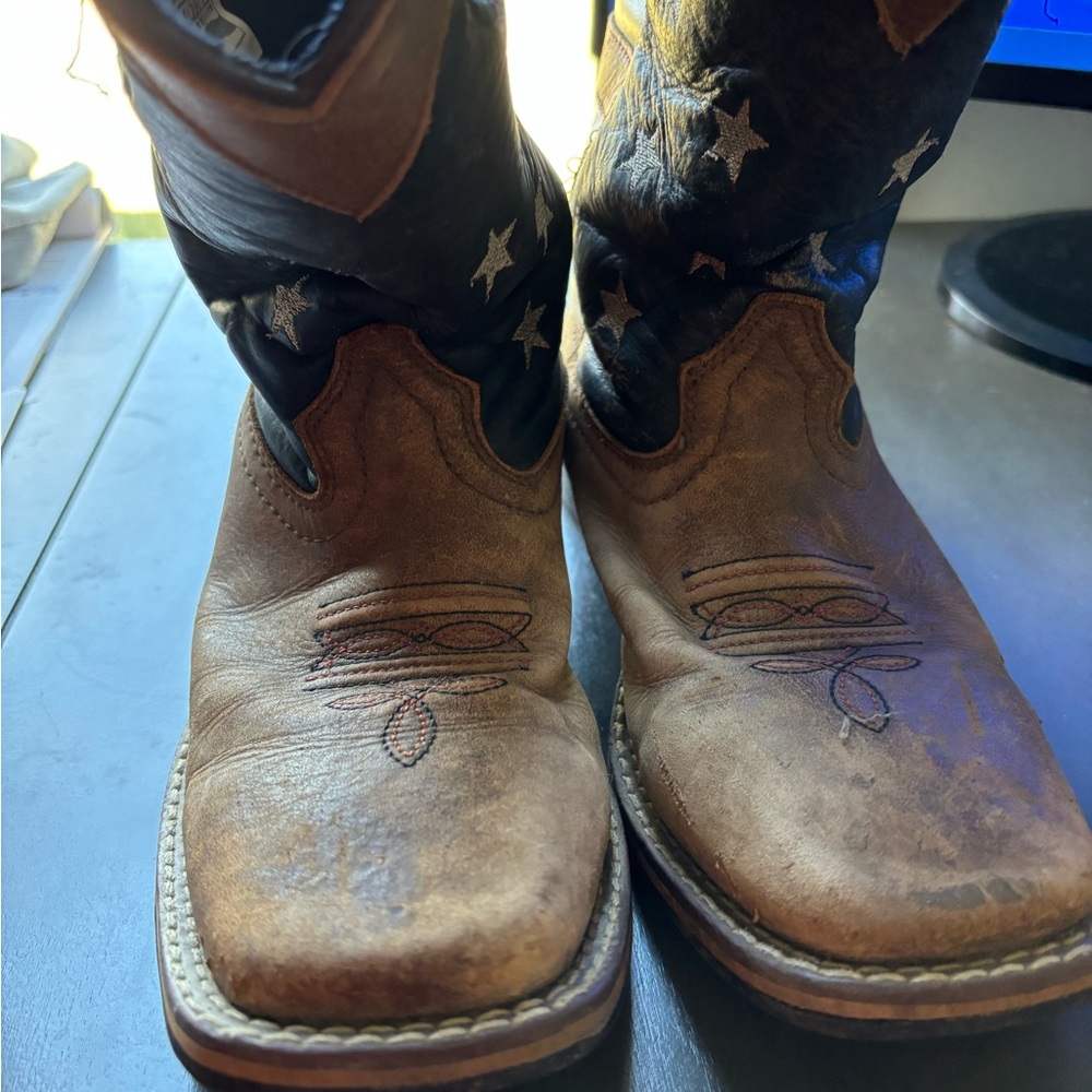 Boys 5R Smoky American Flag Boots